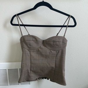 Reformation Plaid Bene Corset Top | Like new